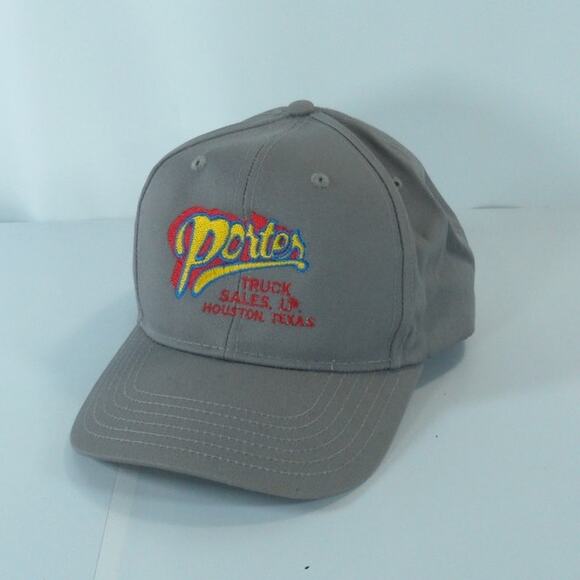 Porter Truck Sales Houston TX Embroidered Logo Snapback Cap Hat Gray - Picture 1 of 8